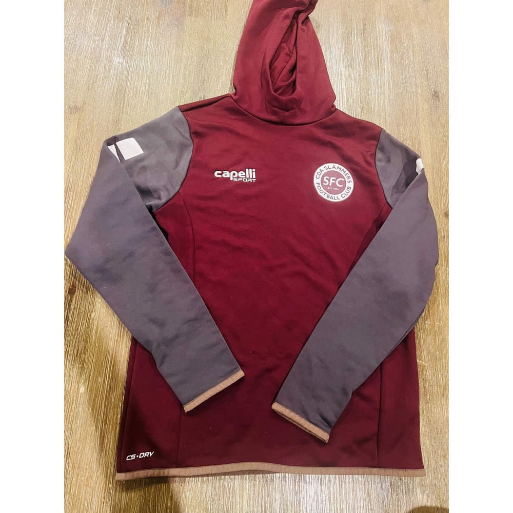 Capelli Sport CDA Slammers SFC Youth Soccer Hoodie and Shorts Set Maroon L 14-16